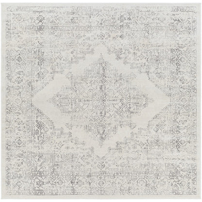 CEREN Vintage Traditional Oriental Boho Cream Area Rug Flat