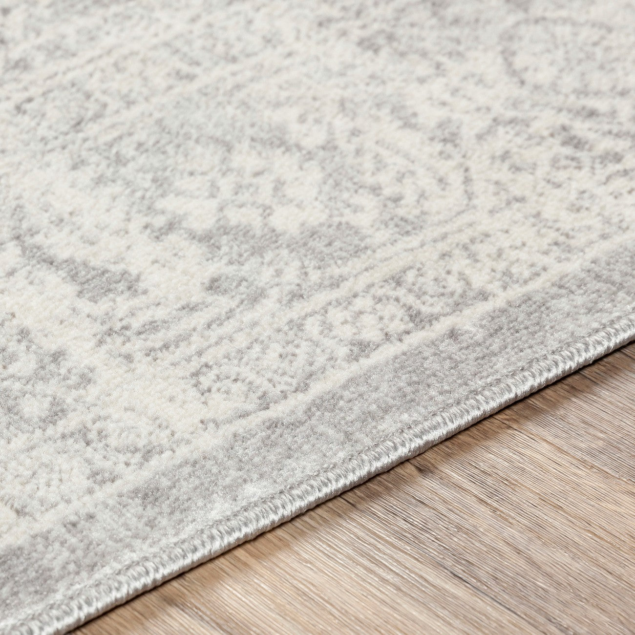 CEREN Vintage Traditional Oriental Boho Grey Area Rug Texture