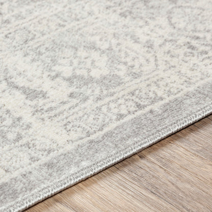 CEREN Vintage Traditional Oriental Boho Grey Area Rug Texture