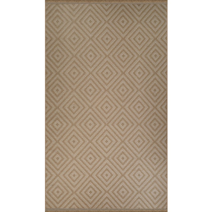 CHARDY Cottage Tan/Light Beige Machine Washable Jute Area Rug Flat