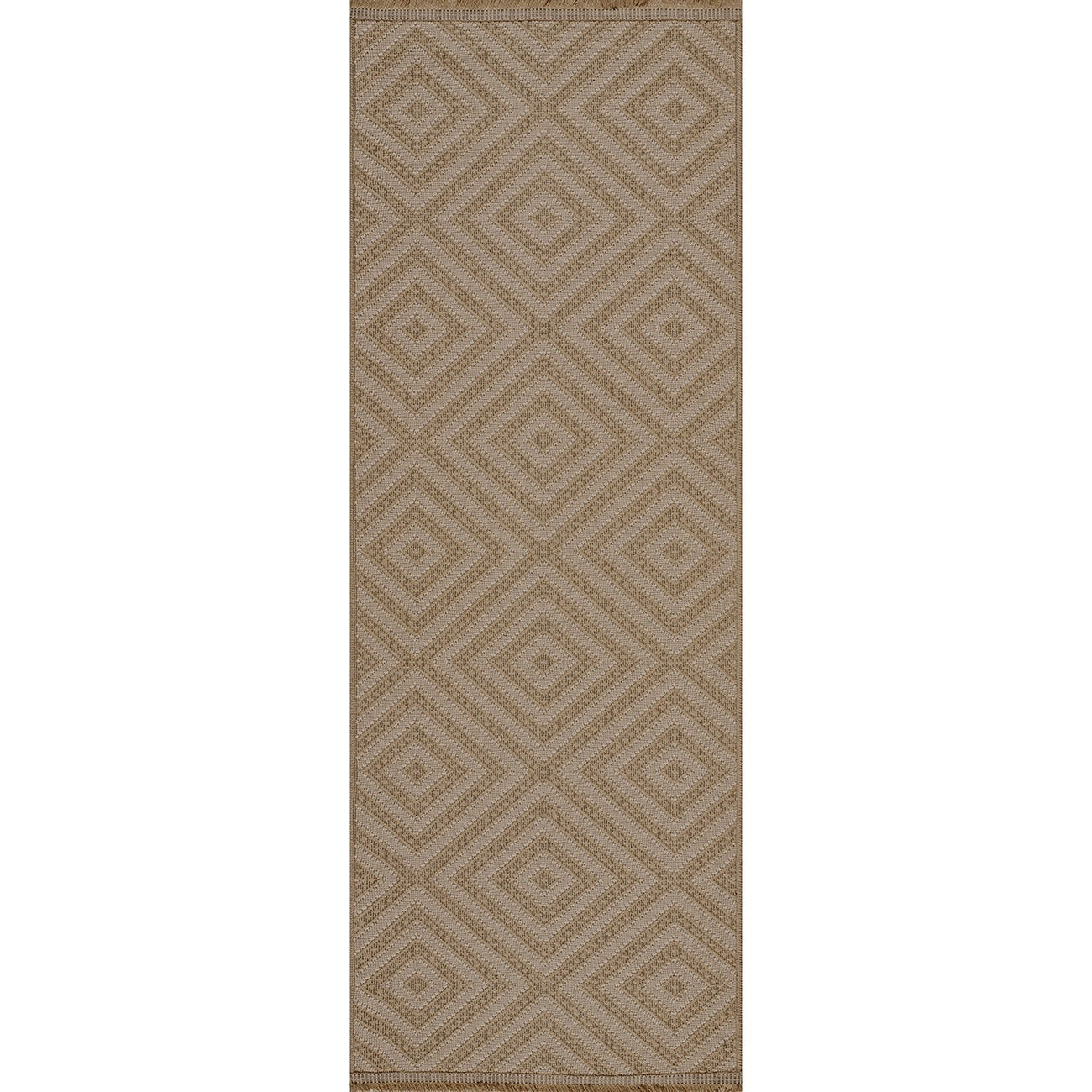 CHARDY Cottage Tan/Light Beige Machine Washable Jute Area Rug Flat