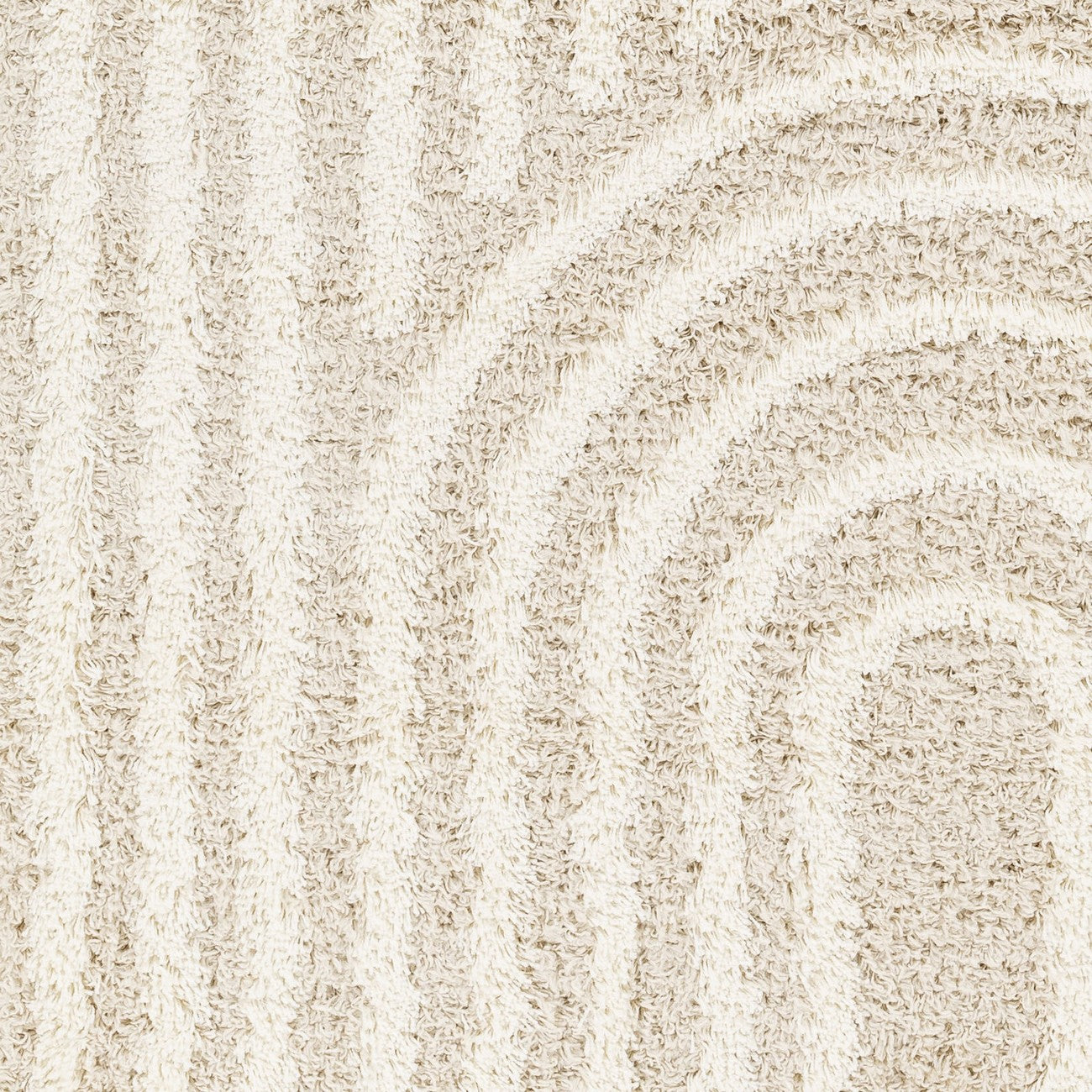 CHRISTINA Shaggy Modern Plush Pile Beige Area Rug Swatch