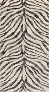 Cybele Scandi Boho Zebra Charcoal Rug