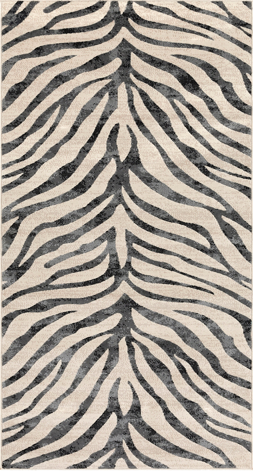 Cybele Scandi Boho Zebra Charcoal Rug