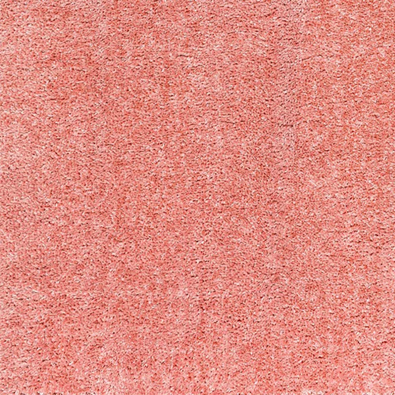 CLAIRE Shaggy Solid Color Plush Pile Coral Area Rug Swatch