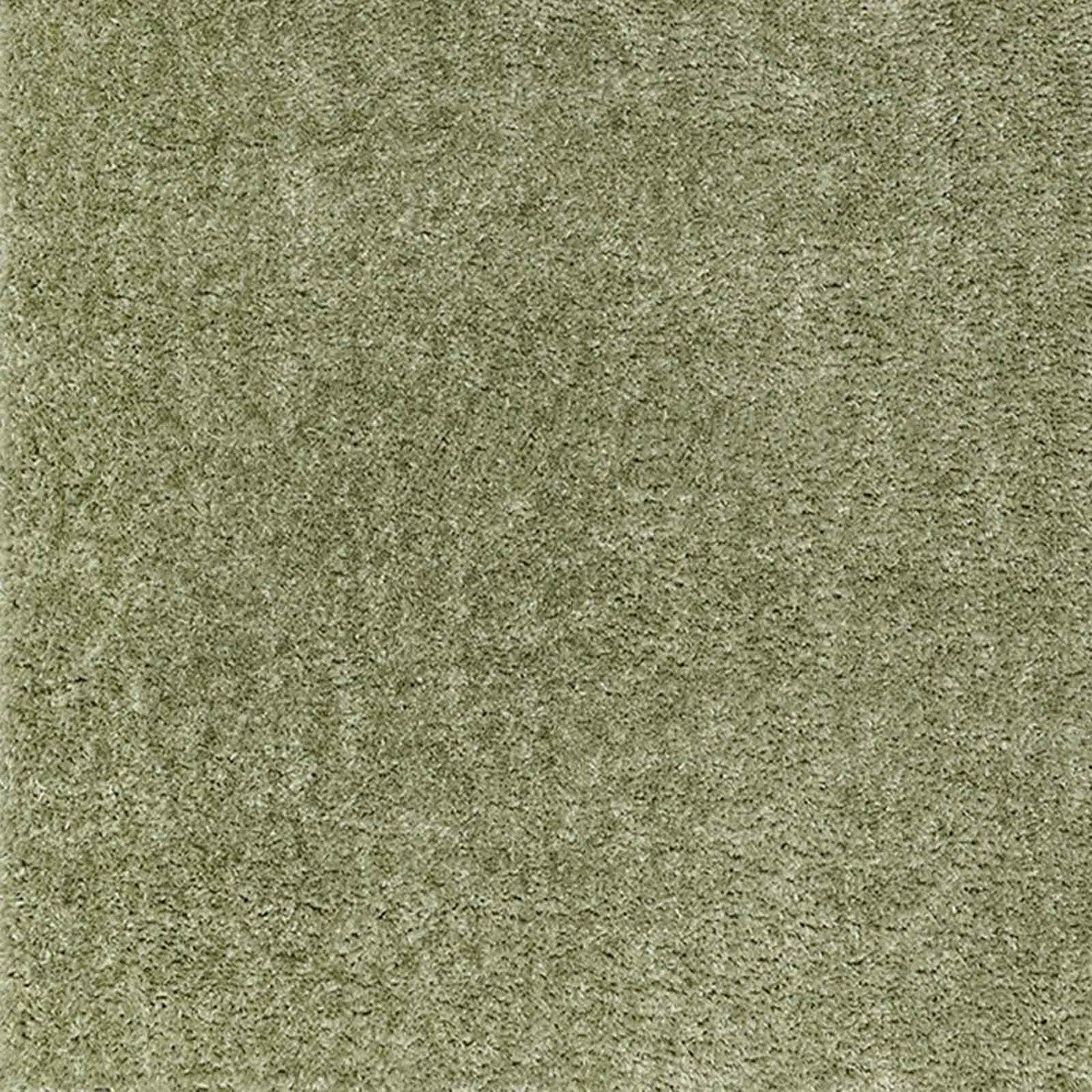 CLAIRE Round Shaggy Solid Color Plush Pile Moss Green Area Rug Swatch