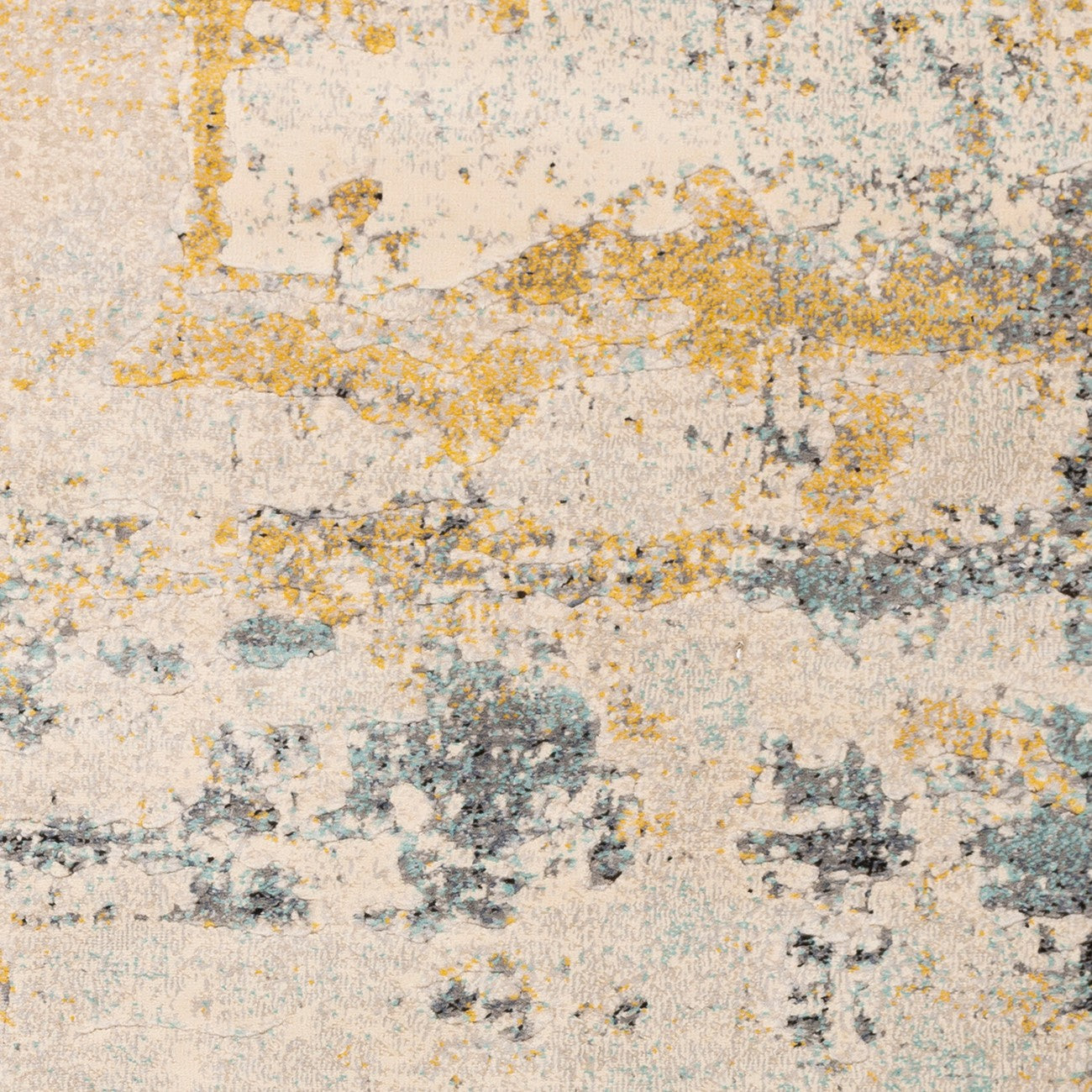 BELLATRIX Abstract Modern Marble Mustard Area Rug Swatch