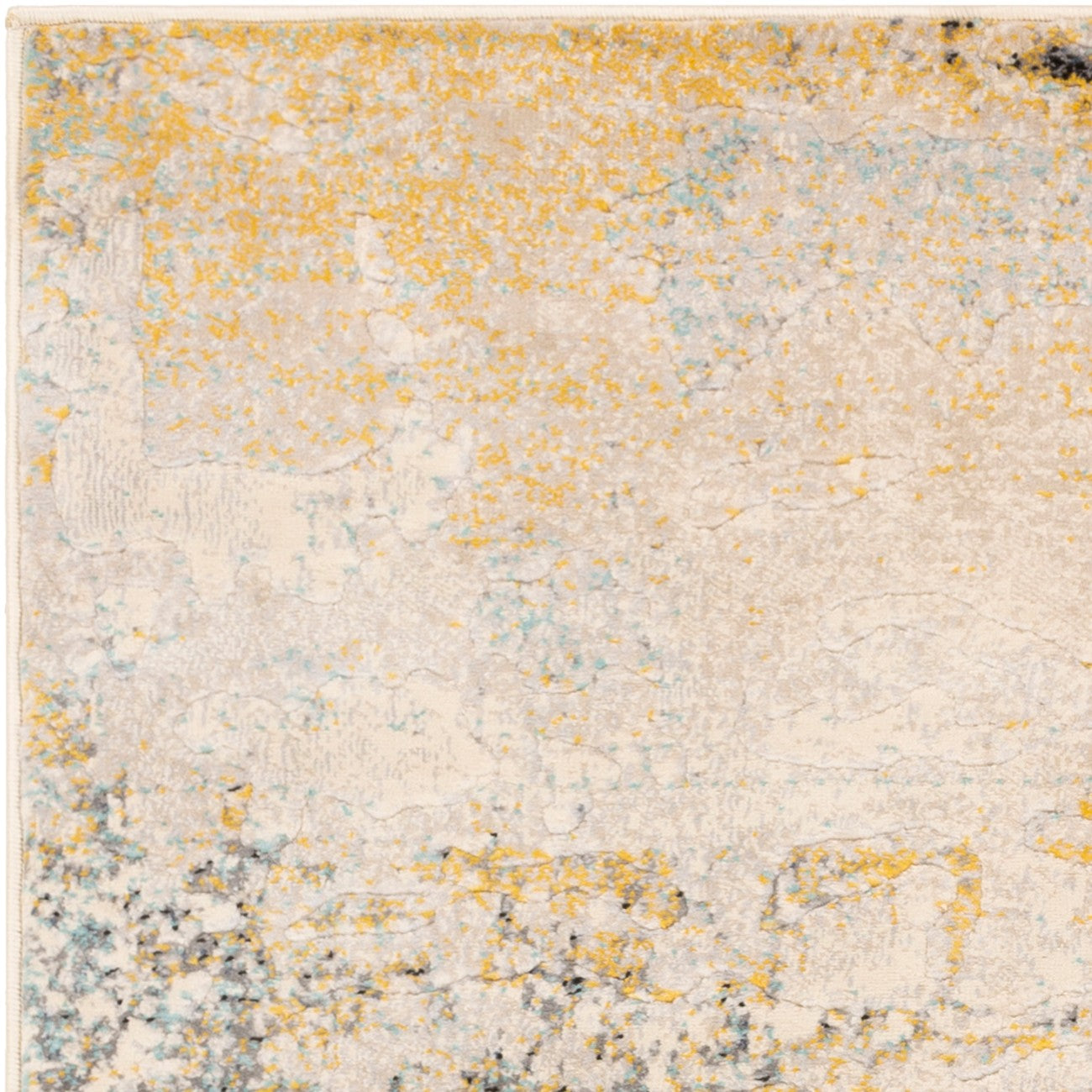 BELLATRIX Abstract Modern Marble Mustard Area Rug Zoom