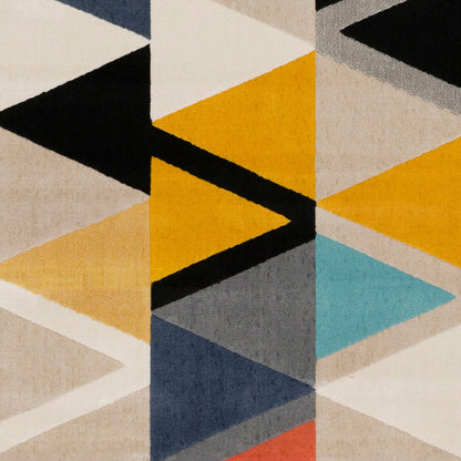 DELANEY Scandi Geometric Taupe Area Rug Swatch