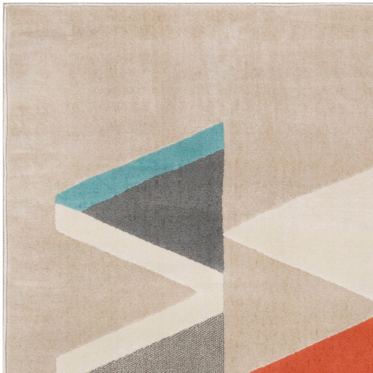 DELANEY Scandi Geometric Taupe Area Rug Zoom