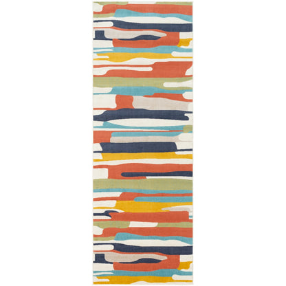 ANAIS Scandi Modern Coral Area Rug Flat