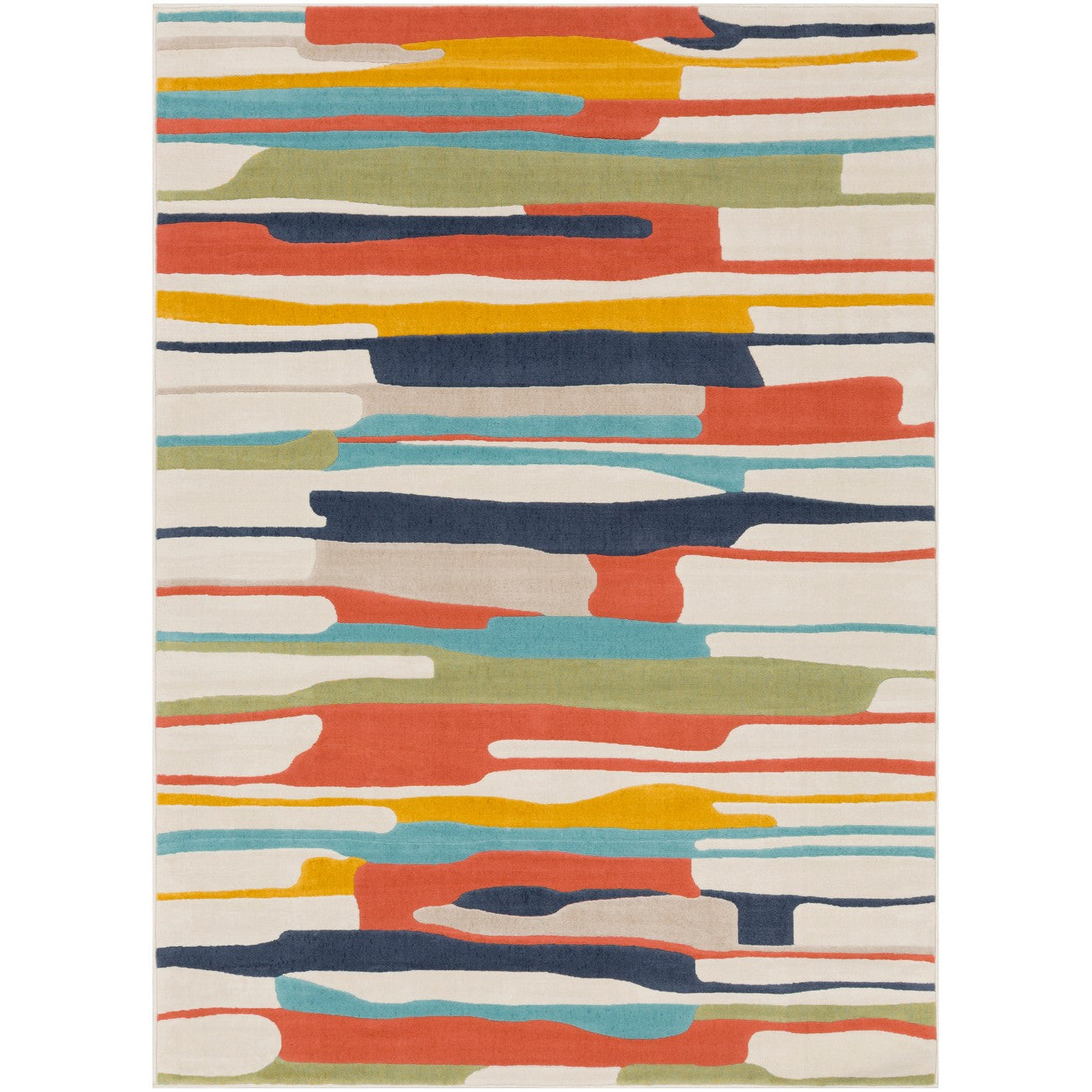 ANAIS Scandi Modern Coral Area Rug Flat