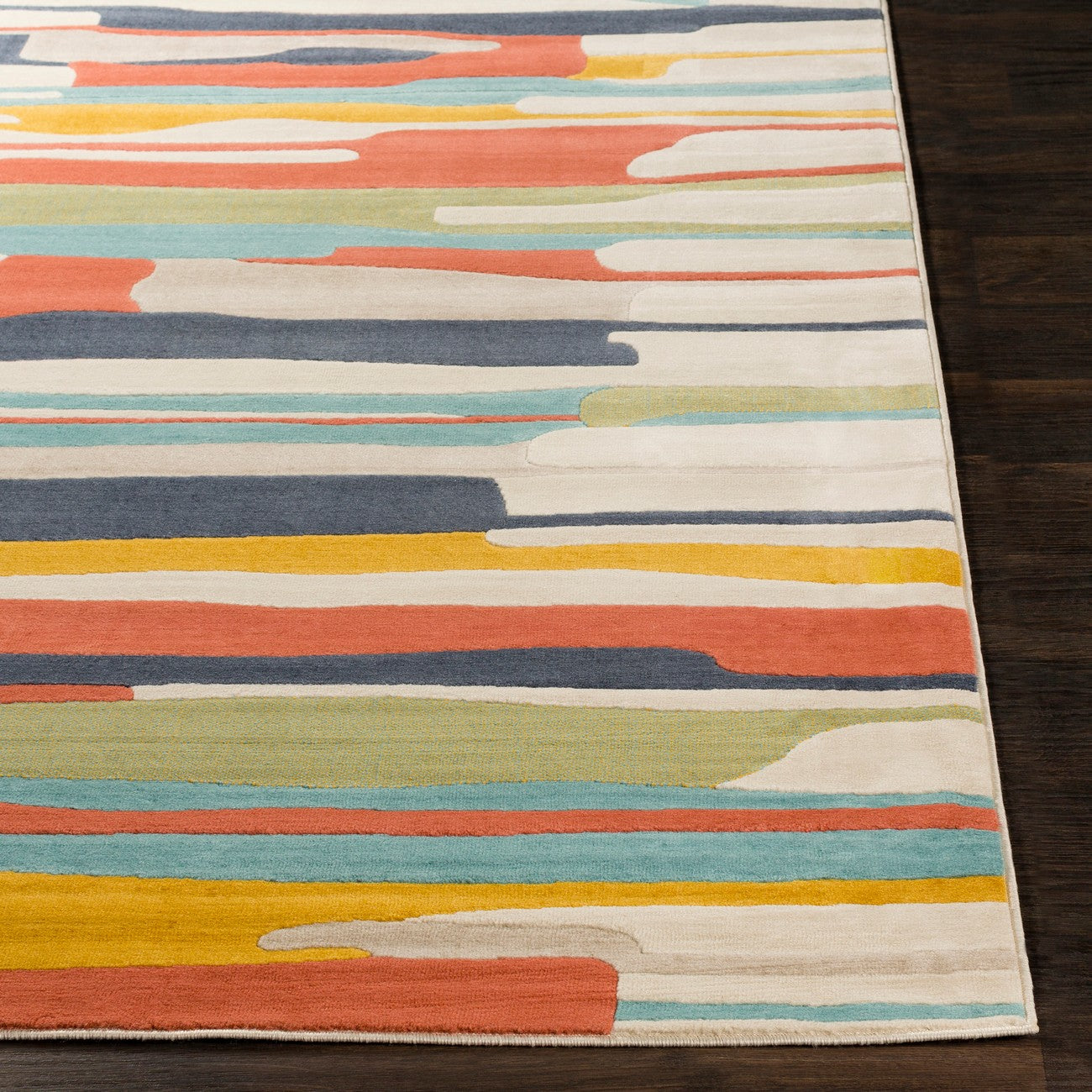 ANAIS Scandi Modern Coral Area Rug Front