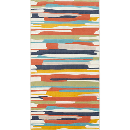 ANAIS Scandi Modern Coral Area Rug Flat