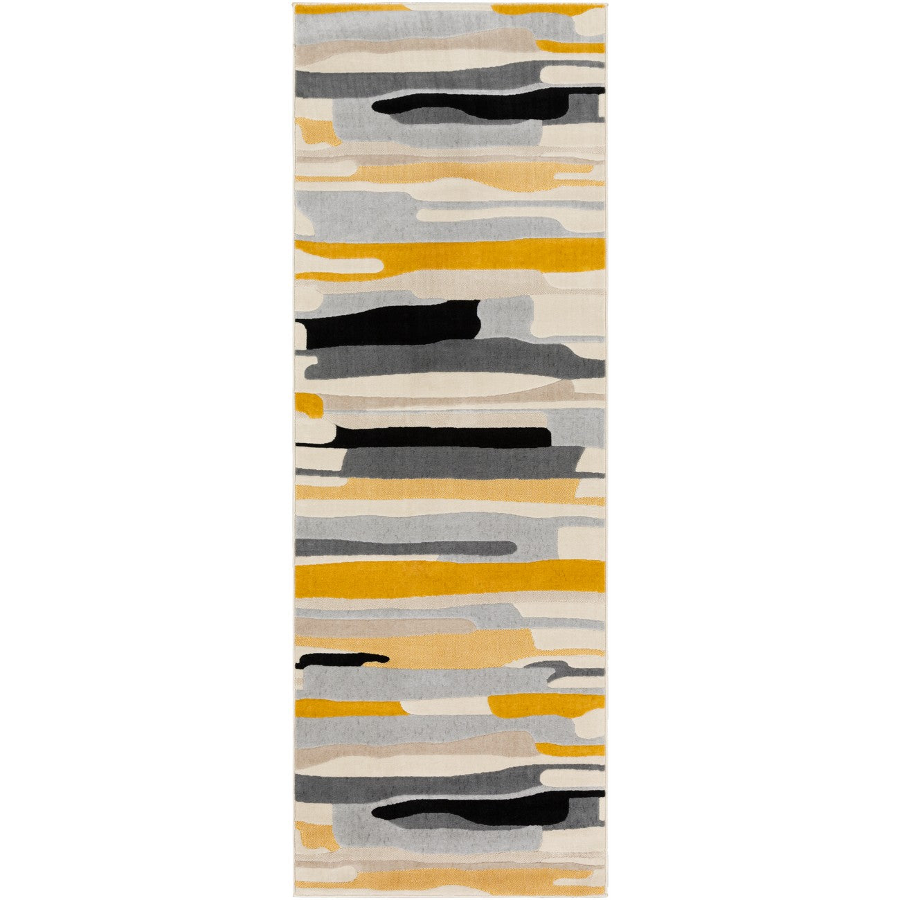 ANAIS Scandi Modern Mustard/Ivory Area Rug Flat