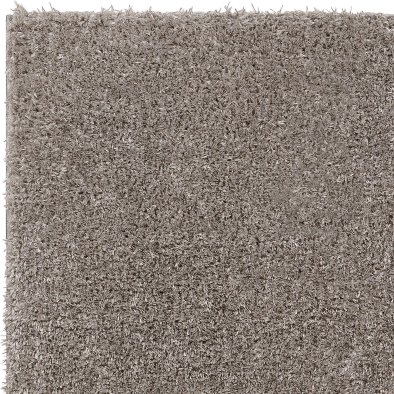 CLAIRE Round Shaggy Solid Color Plush Pile Dark Grey Area Rug Zoom