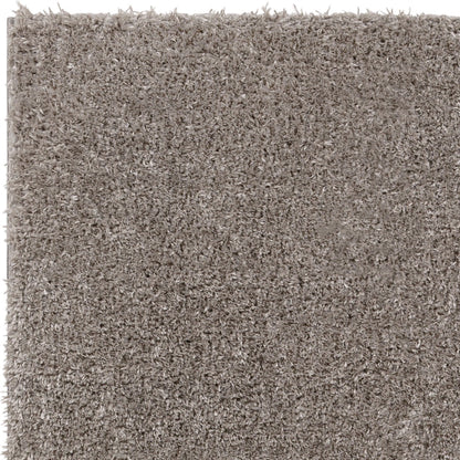 CLAIRE Round Shaggy Solid Color Plush Pile Dark Grey Area Rug Zoom