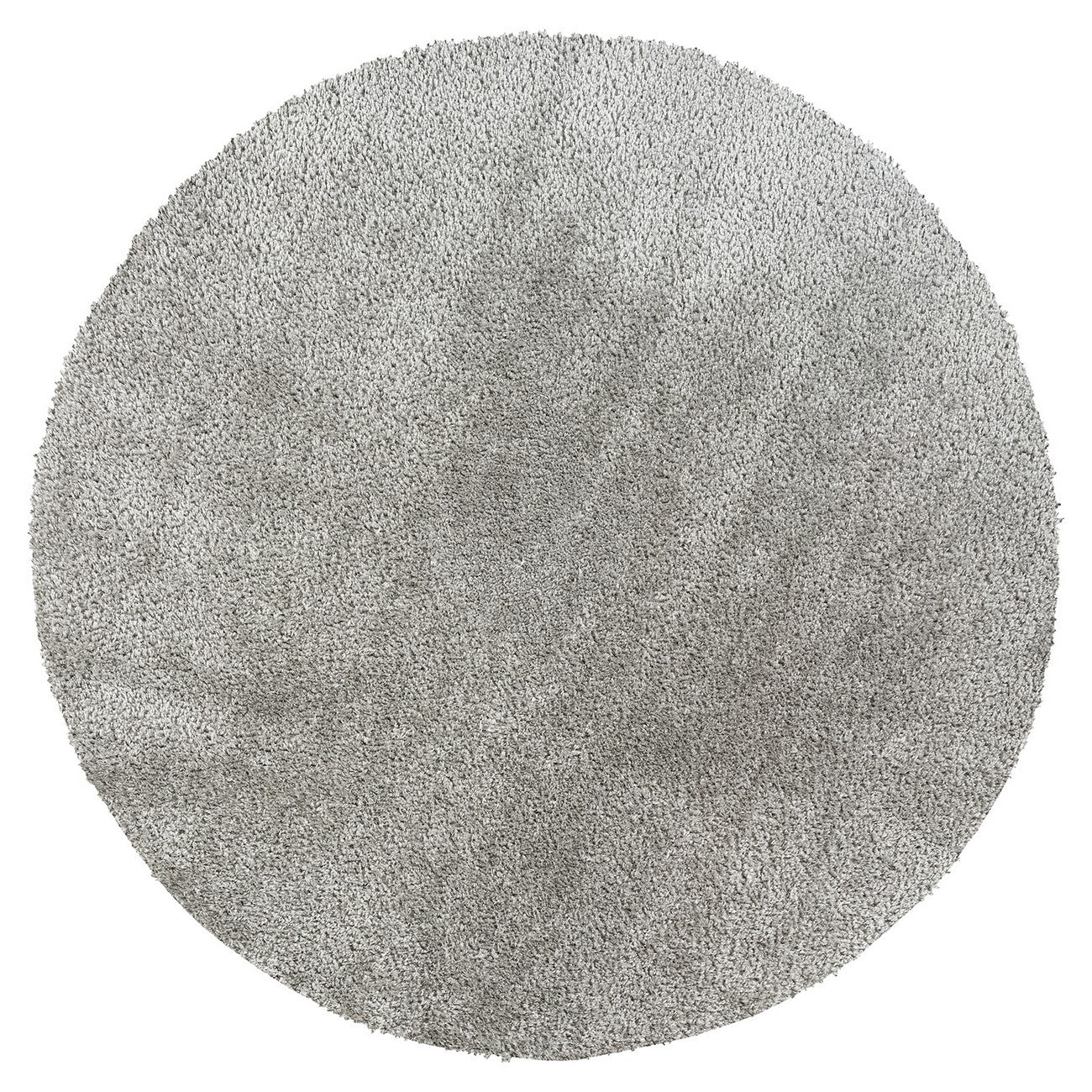 CLAIRE Round Shaggy Solid Color Plush Pile Dark Grey Area Rug Color Checker