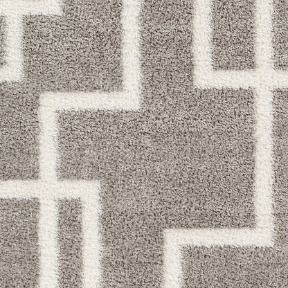 SCARTLETT Shaggy Modern Plush Pile Dark Grey Area Rug Swatch