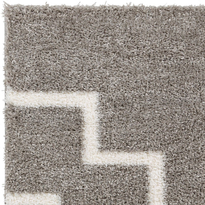 SCARTLETT Shaggy Modern Plush Pile Dark Grey Area Rug Zoom