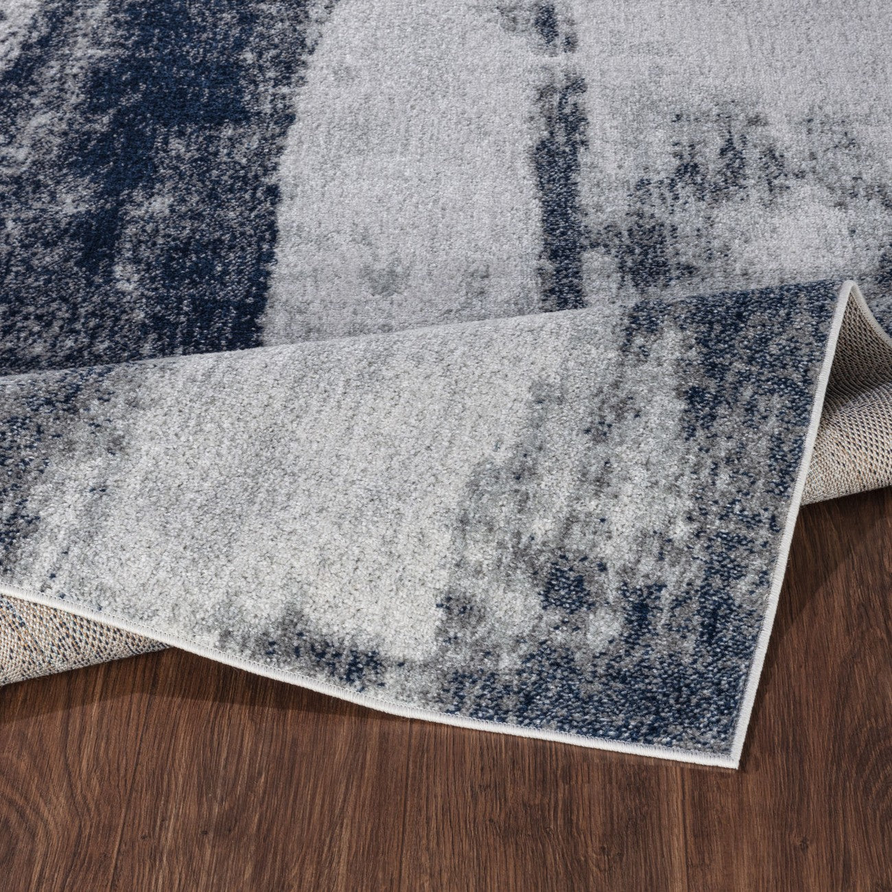 DAISY Abstract Modern Marble Blue Area Rug Fold