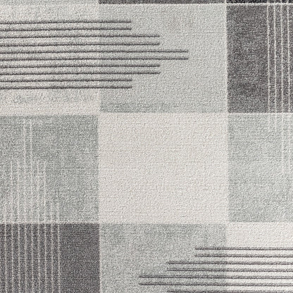 DENISE Scandi Geometric Grey Area Rug Swatch