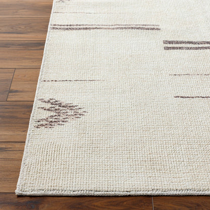 DEVIKA Becki Owens x Livabliss Global Scandi Beige/Dark Brown Area Rug Front