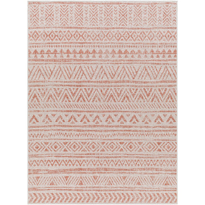DIKSHA Indoor & Outdoor Global Coral/Pink Area Rug Flat
