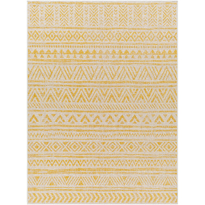 DIKSHA Indoor & Outdoor Global Saffron Area Rug Flat