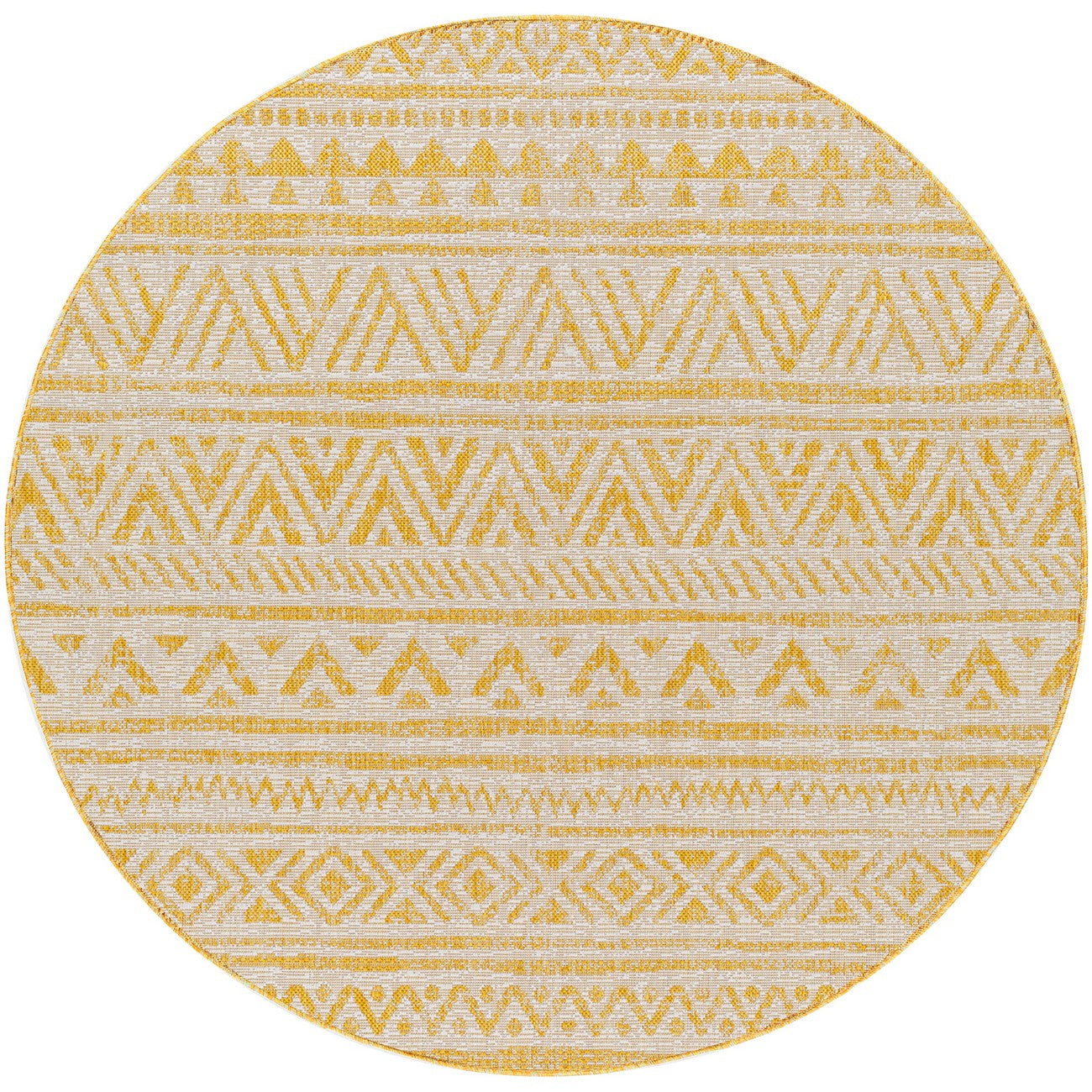 DIKSHA Indoor & Outdoor Global Saffron Area Rug Flat