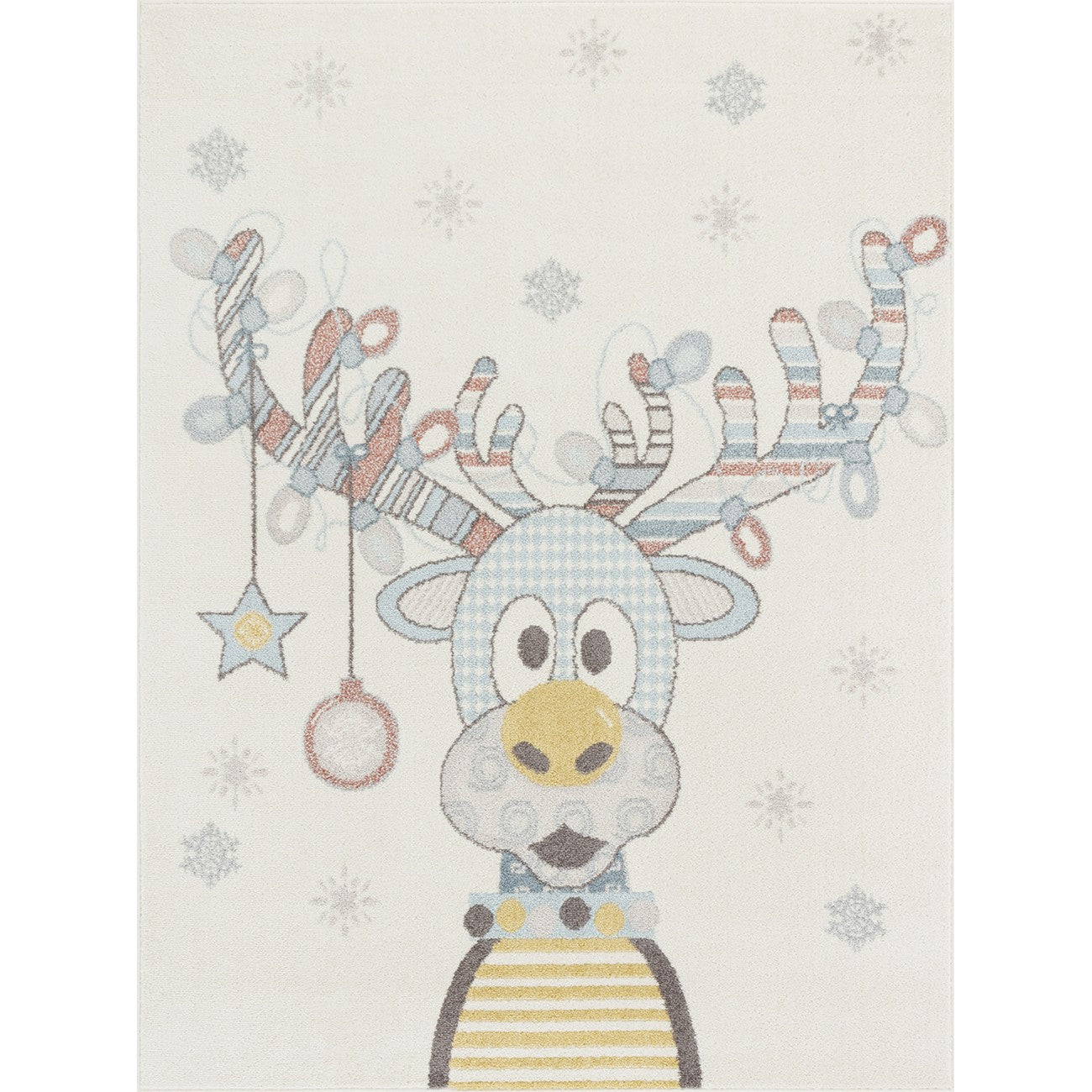 DINGO Modern Multicolour/Blue Kids Room Rug Flat