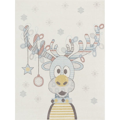 DINGO Modern Multicolour/Blue Kids Room Rug Flat