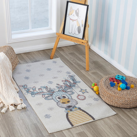 DINGO Modern Multicolour/Blue Kids Room Rug Roomscene