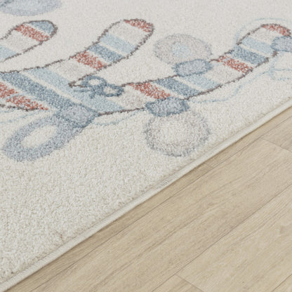 DINGO Modern Multicolour/Blue Kids Room Rug Texture