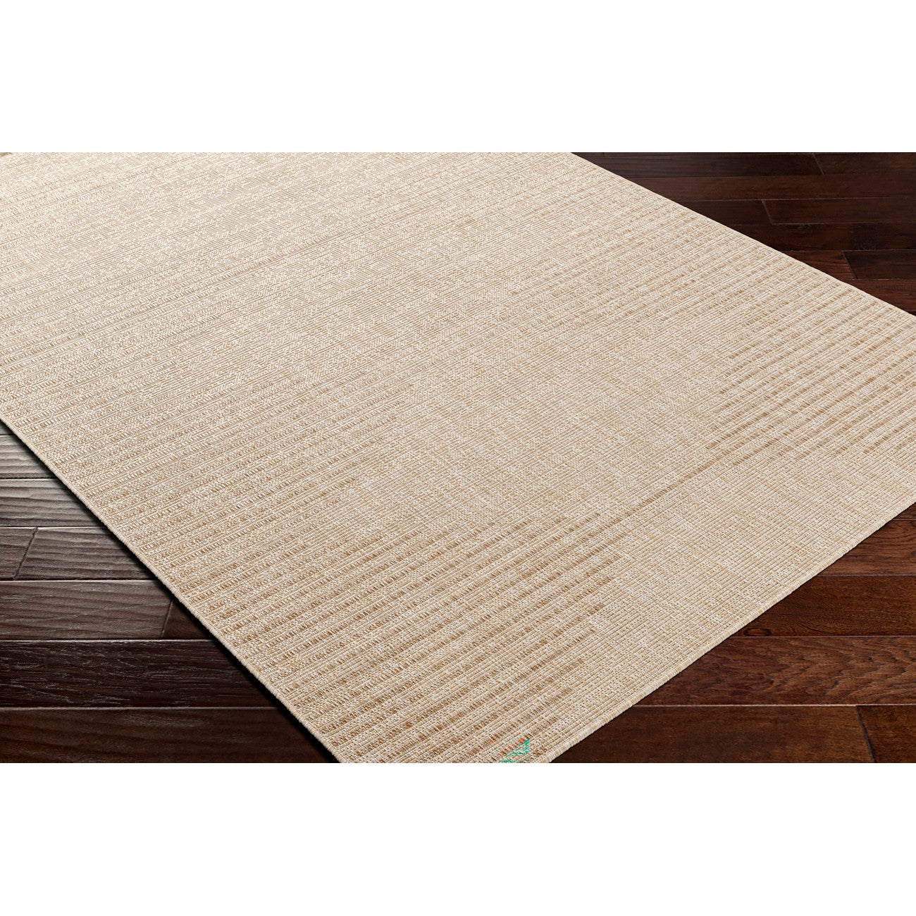 DOLLY Indoor & Outdoor Global Beige Area Rug Corner