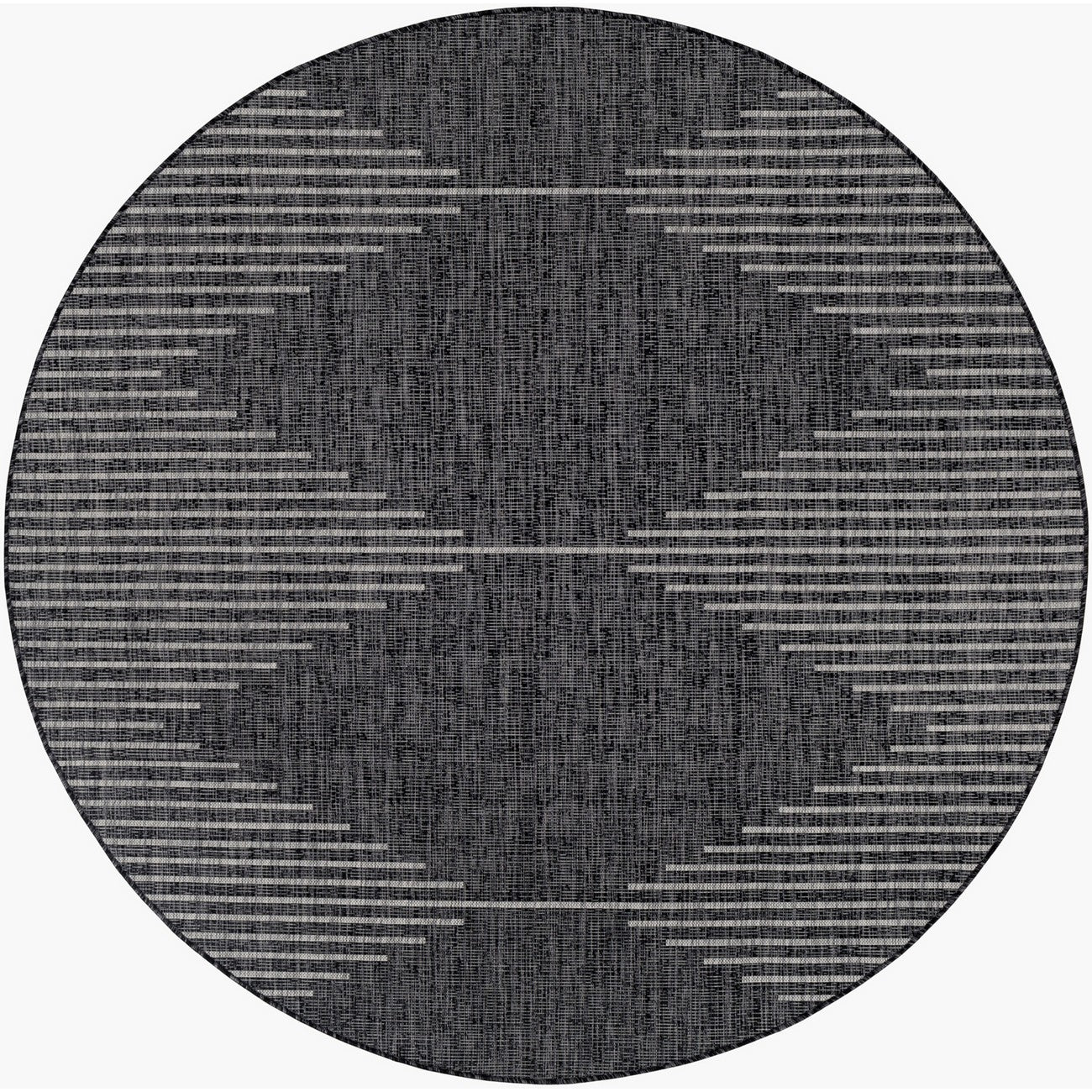 DOLLY Indoor & Outdoor Global Charcoal Area Rug Flat