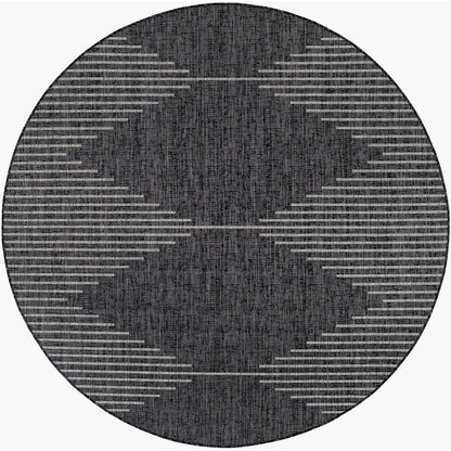 DOLLY Indoor & Outdoor Global Charcoal Area Rug Flat
