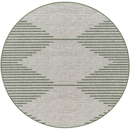 DOLLY Indoor & Outdoor Global Moss/Grey Area Rug Flat