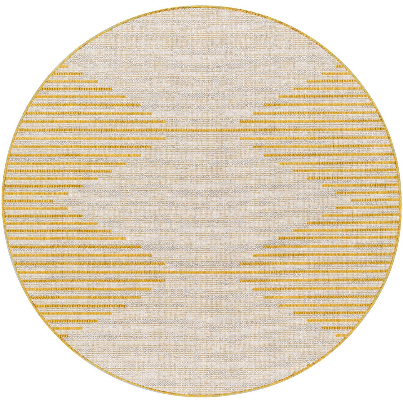 DOLLY Indoor & Outdoor Global Saffron/Grey Area Rug Flat
