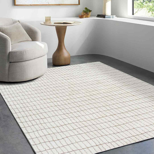 ELIANA Our PNW Home x Livabliss Scandi High Pile Ivory Area Rug Roomscene