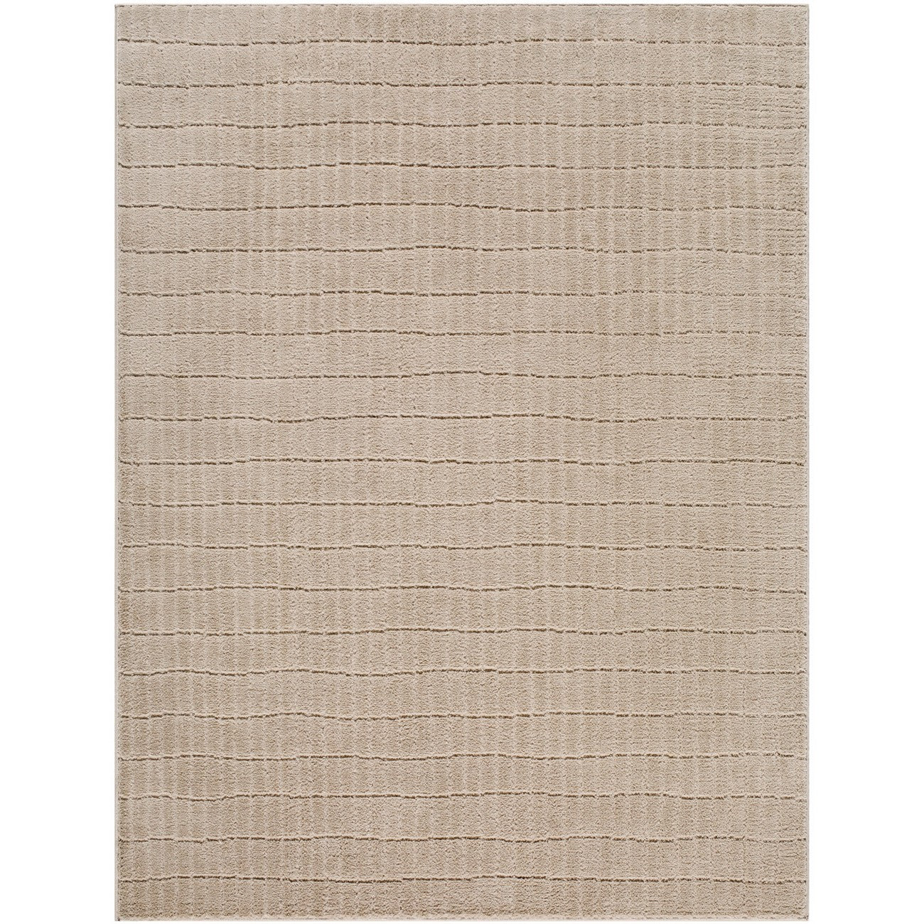 ELIANA Our PNW Home x Livabliss Scandi High Pile Light Beige Area Rug Flat