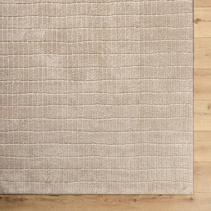 ELIANA Our PNW Home x Livabliss Scandi High Pile Light Beige Area Rug Overhead