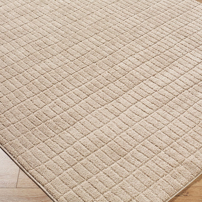 ELIANA Our PNW Home x Livabliss Scandi High Pile Light Beige Area Rug Corner