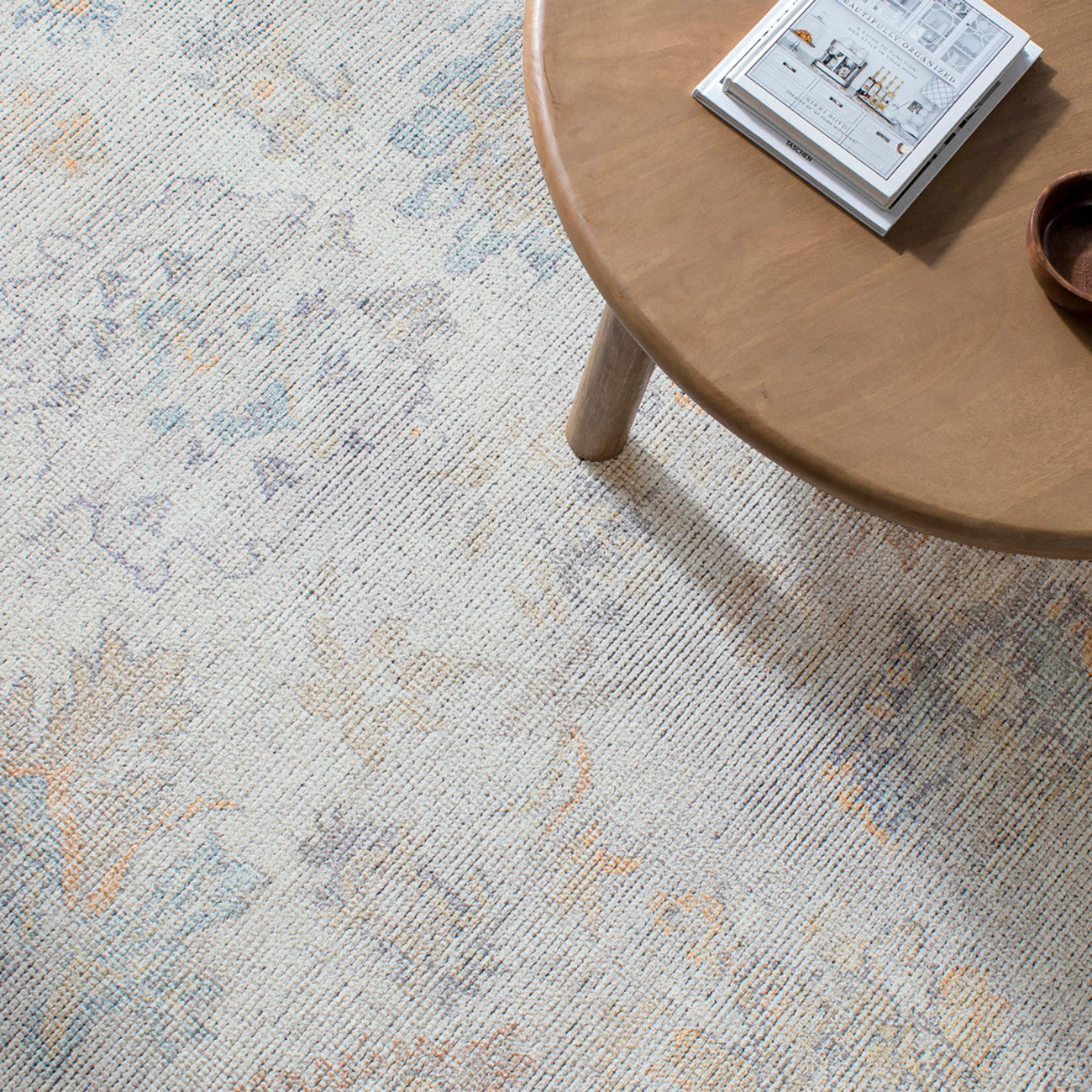 ELISA Our PNW Home x Livabliss Vintage Oriental Boho Light Brown Area Rug Roomscene