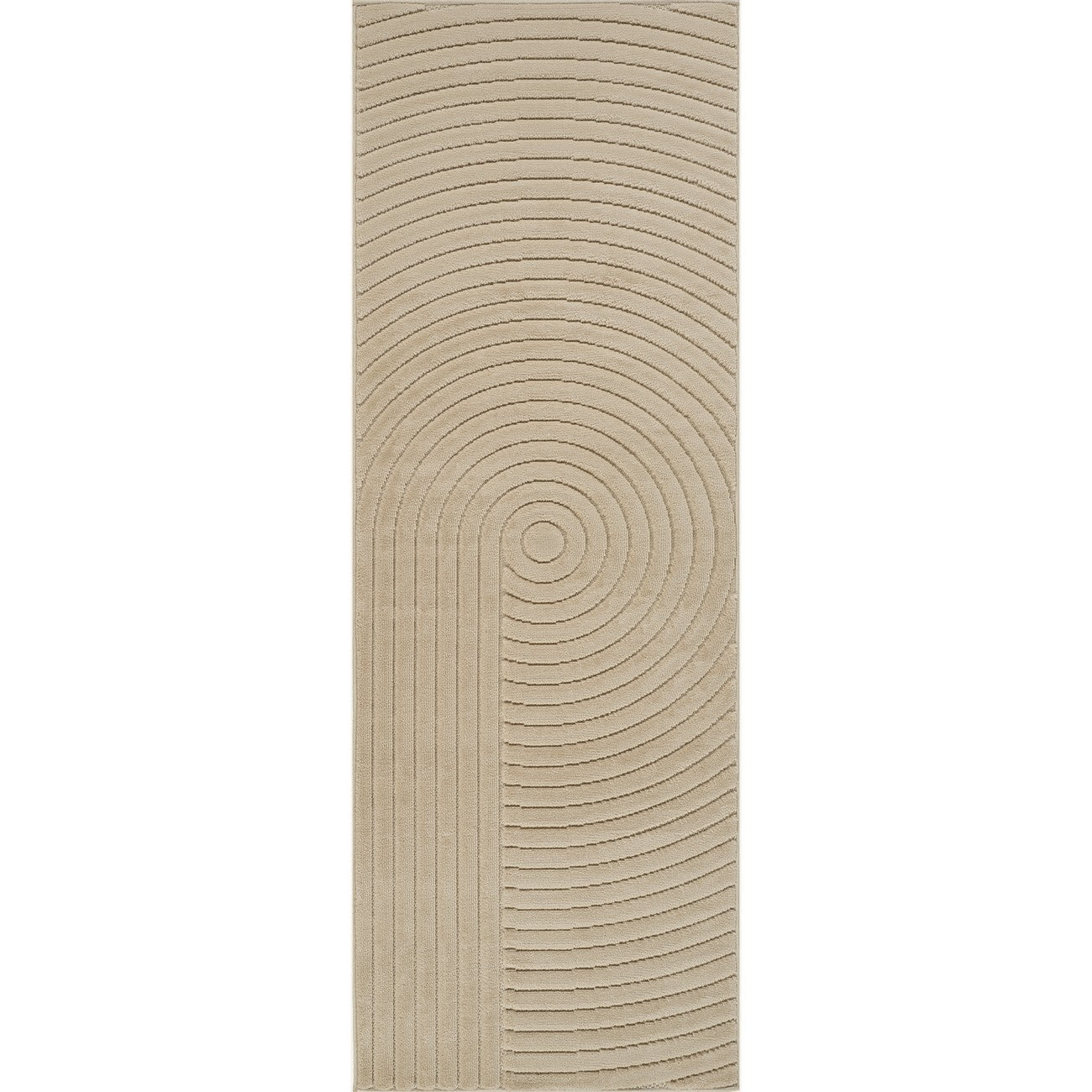 EMIKO Indoor & Outdoor Scandi Modern Beige Area Rug Flat