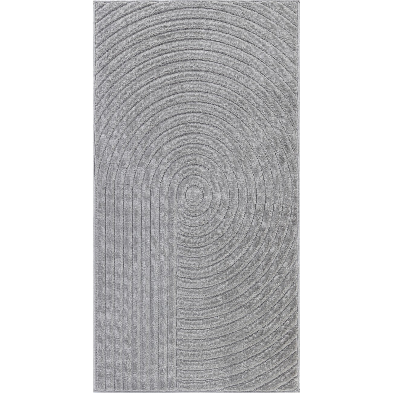 EMIKO Indoor & Outdoor Scandi Modern Grey Area Rug Flat