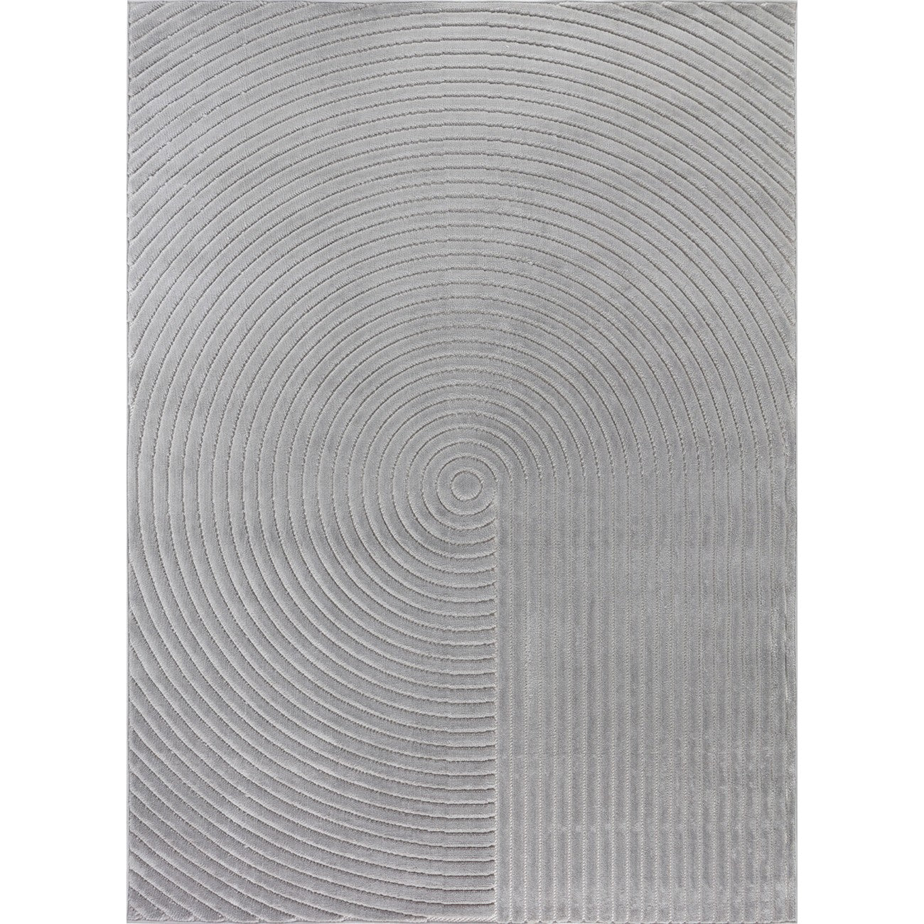 EMIKO Indoor & Outdoor Scandi Modern Grey Area Rug Flat