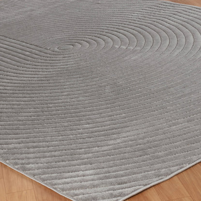 EMIKO Indoor & Outdoor Scandi Modern Grey Area Rug Corner