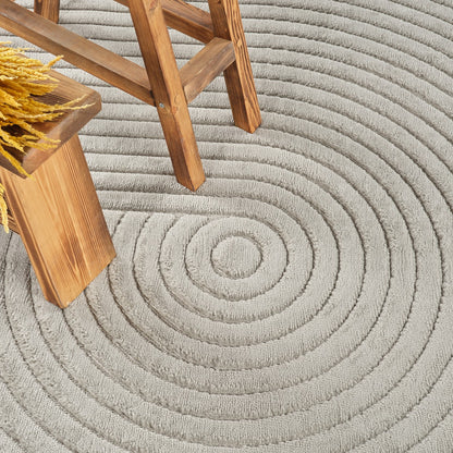 EMIKO Indoor & Outdoor Scandi Modern Grey Area Rug Swatch