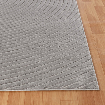 EMIKO Indoor & Outdoor Scandi Modern Grey Area Rug Front